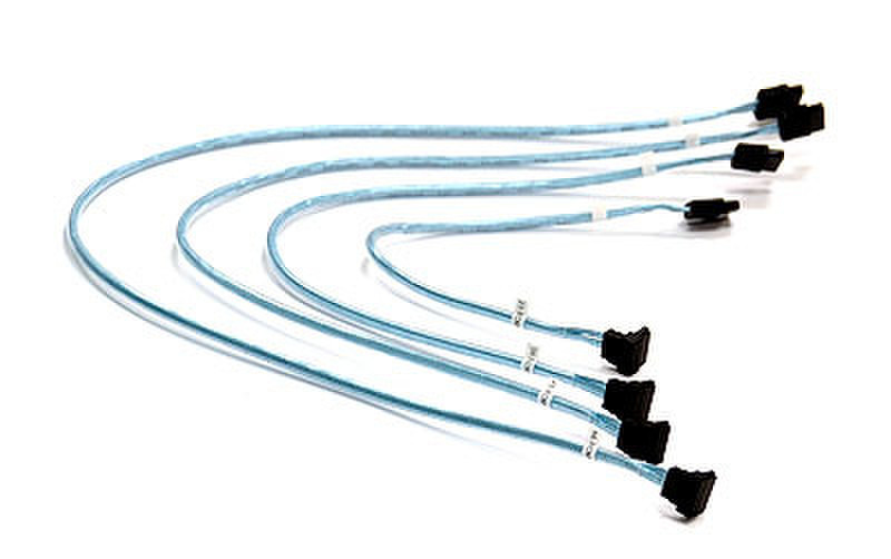 Supermicro 4 x Round 0.43м SATA SATA Черный, Синий, Белый кабель SATA