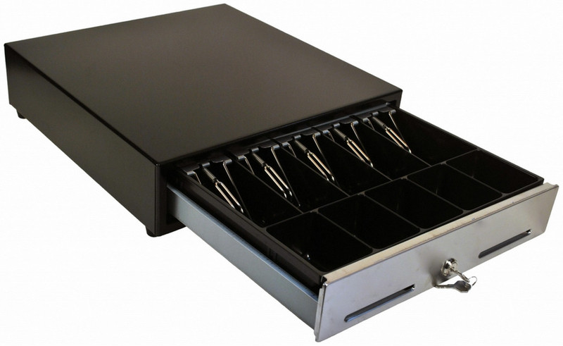 M-S Cash Drawer CF-405-M-B Steel Black cash box tray