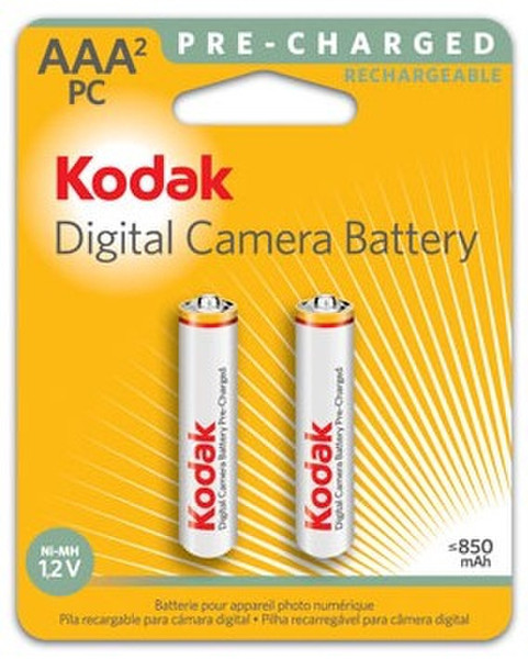 Kodak Ni-MH Pre-Charged Rechargeable Digital Camera Batteries AAA Nickel-Metal Hydride (NiMH) 850mAh 1.2V rechargeable battery