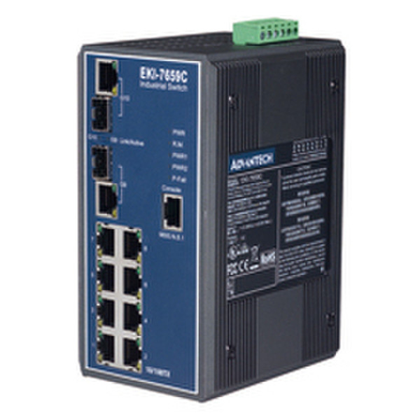 Advantech EKI-7659C Управляемый L2 Gigabit Ethernet (10/100/1000) Черный