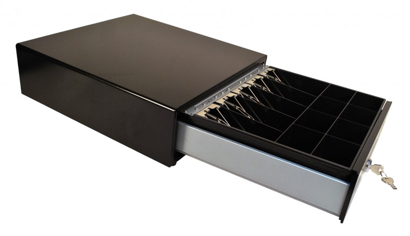 M-S Cash Drawer EU-103-B Steel Black cash box tray