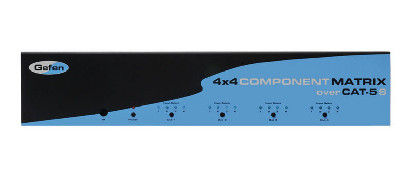 Gefen EXT-COMPAUD-CAT5-444 AV transmitter & receiver Черный, Синий АВ удлинитель
