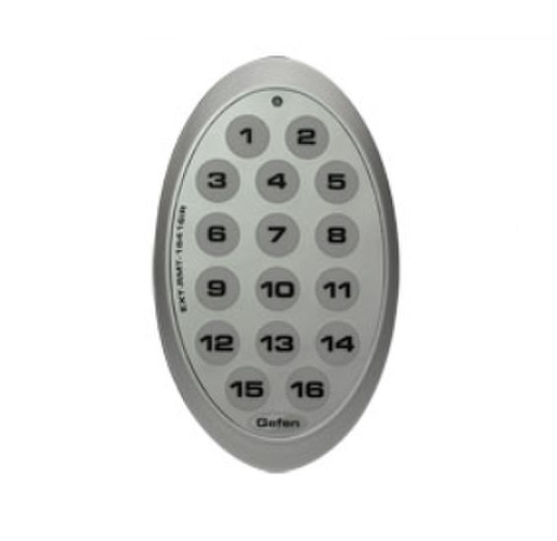 Gefen EXT-RMT-16416IR Инфракрасный беспроводной Нажимные кнопки Серый пульт дистанционного управления