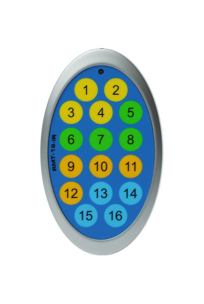 Gefen EXT-RMT-16IR IR Wireless Drucktasten Blau, Grün, Weiß, Gelb Fernbedienung