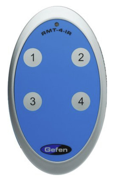 Gefen RMT-4IR Инфракрасный беспроводной Нажимные кнопки Синий, Серый пульт дистанционного управления