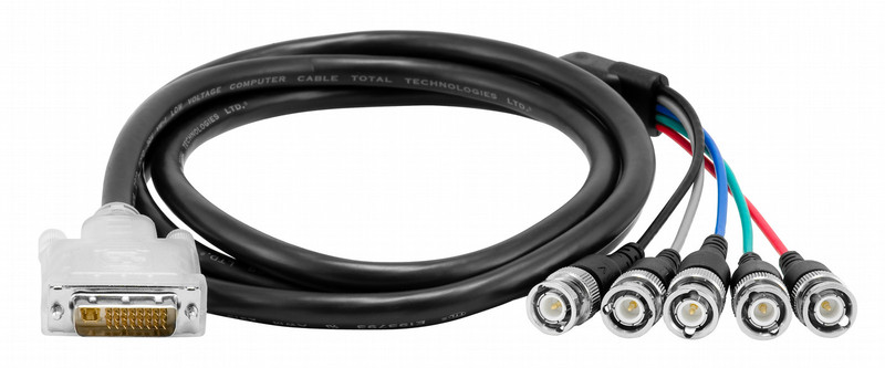 AMX CC-DVI-5BNCM 1.83m Black video cable adapter