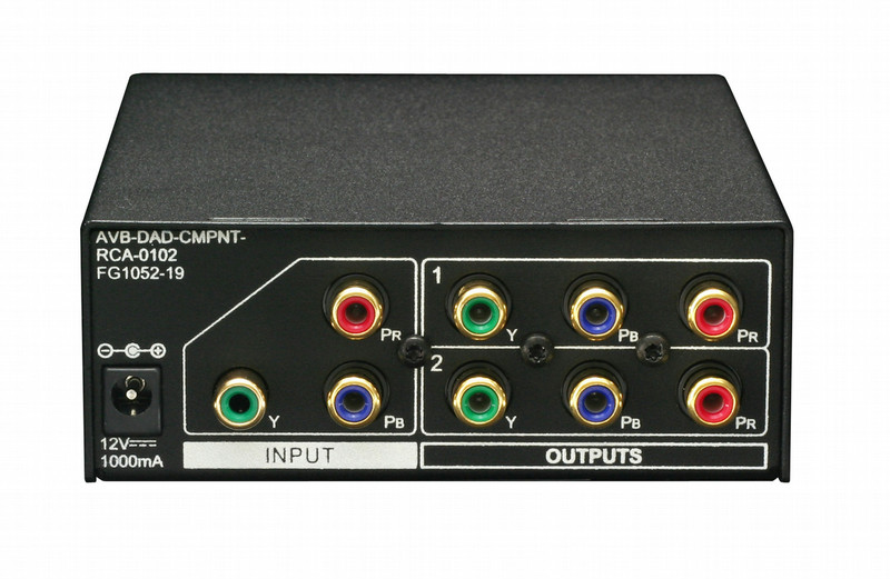 AMX AVB-DAD-CMPNT-RCA-0102 Component video splitter