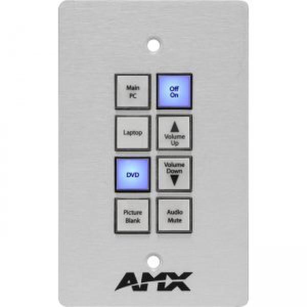 AMX Novara 1000 CP-1008 IR Wireless press buttons Aluminium remote control