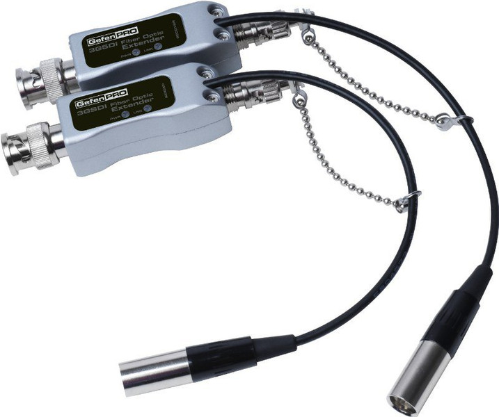 Gefen GEF-3GSDI-FO-141 AV transmitter & receiver Черный, Cеребряный АВ удлинитель
