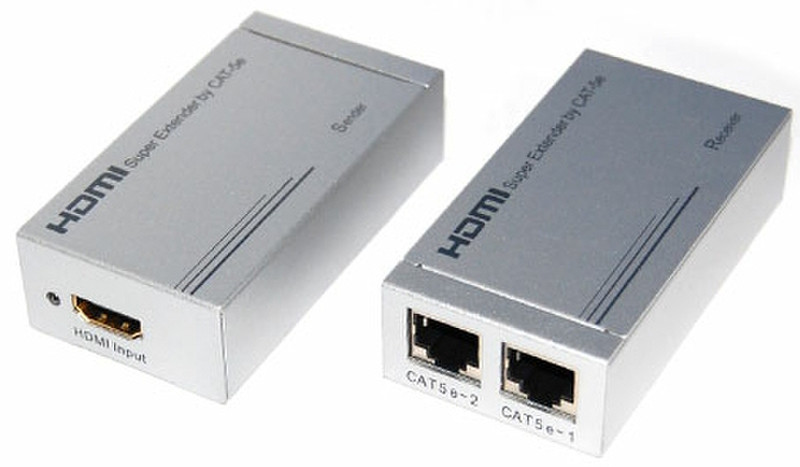 Bytecc HDMI (CAT5E/6) 60m AV transmitter Silber
