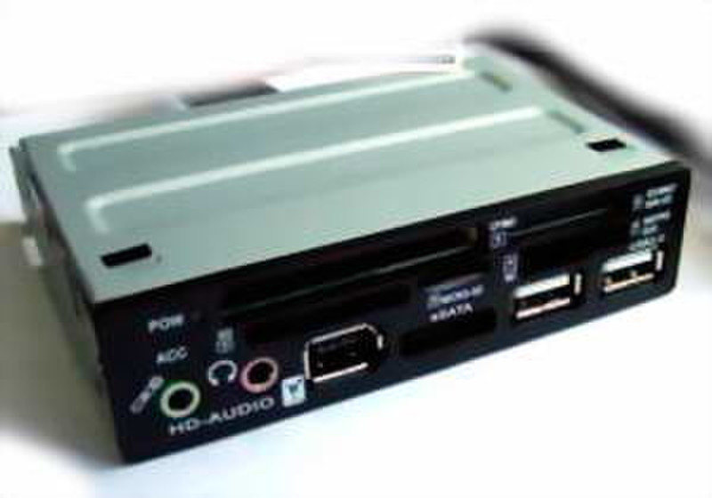 Supermicro All-in-one USB 2.0/eSATA Black card reader