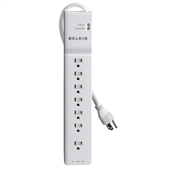 Belkin BE107201-04 7AC outlet(s) 1.2m Weiß Spannungsschutz