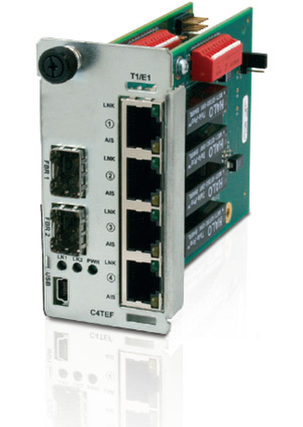 Transition Networks C4TEF1014-120 Internal 1310nm Single-mode Green,Grey network media converter