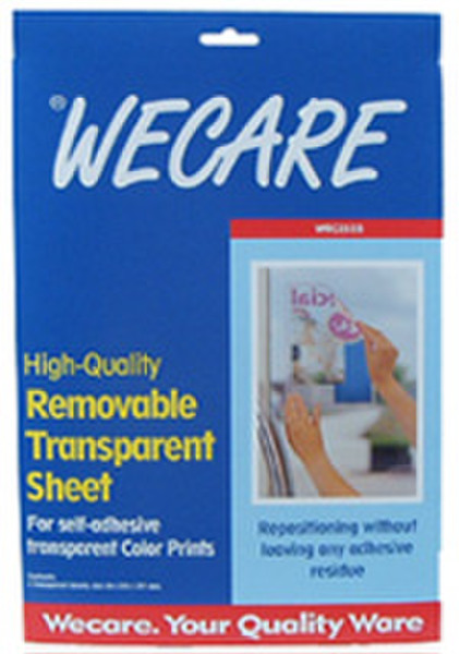 Wecare Removable transparent sheets 5Blätter Transparentfolie