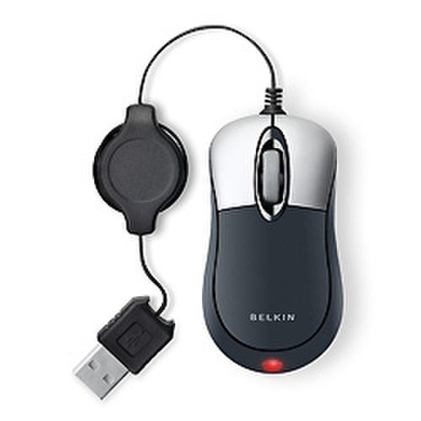 Belkin Retractable Mouse USB Оптический компьютерная мышь