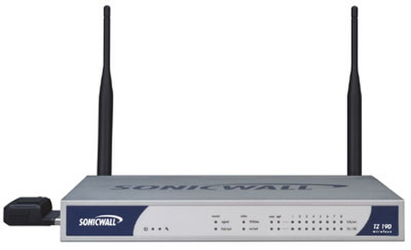 DELL SonicWALL TZ 190 Wireless (Not for Resale) 90Мбит/с аппаратный брандмауэр