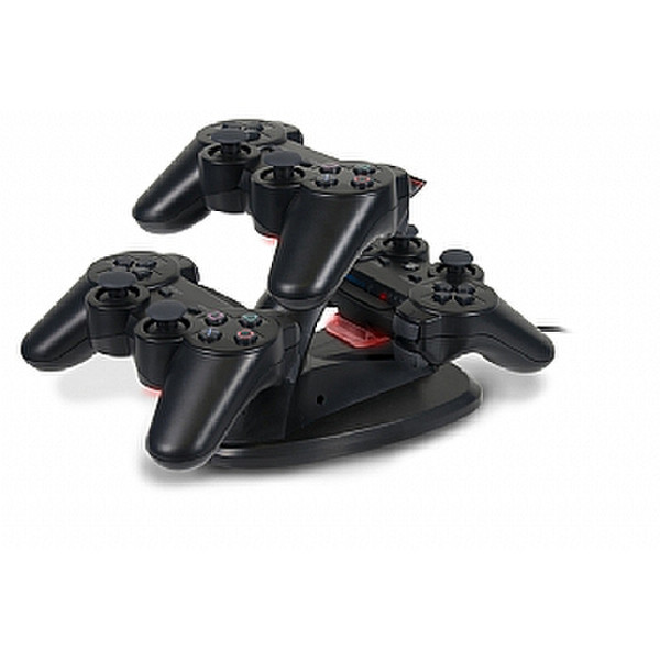 CTA Digital Vertical Induction charger for PS3 controllers with AC Adapter 900mAh Black