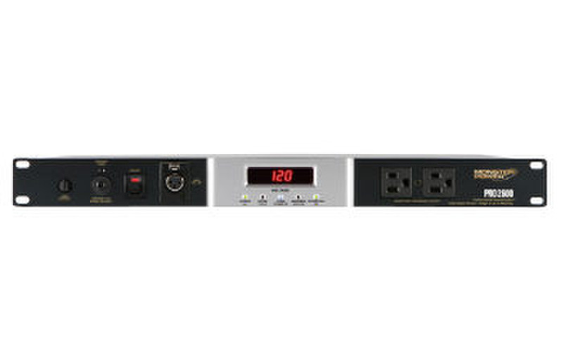 Monster Cable Pro Power 2600 PowerCenter™ 10AC outlet(s) Schwarz, Silber Spannungsschutz