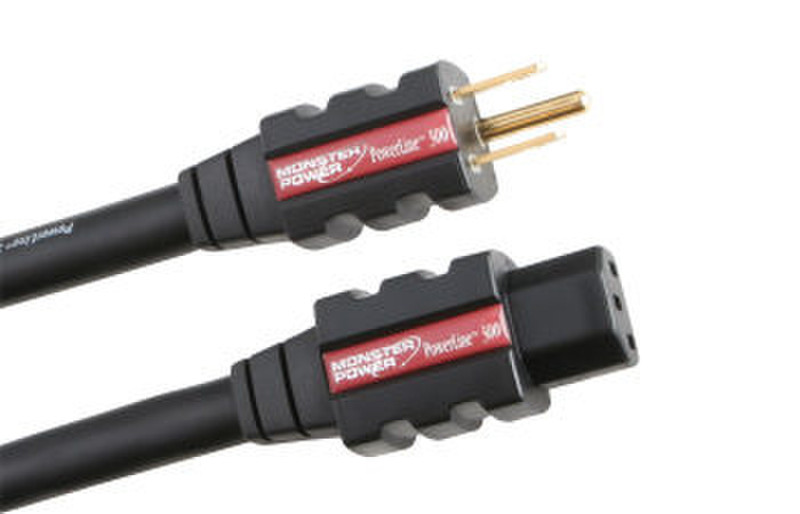 Monster Cable 8ft High Performance Detachable IEC Power Cord 2.4m Schwarz Stromkabel