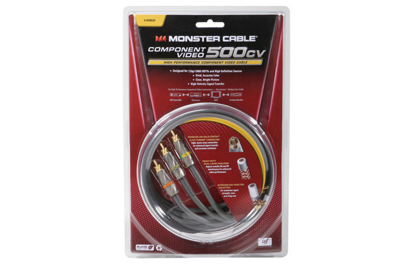 Monster Cable Component Video 500cv MC 500CV-25 7.62m Grey component (YPbPr) video cable