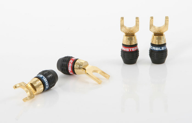 Monster Cable QuickLock™ MKII Gold Angled Spade Connectors MKII Mehrfarben Drahtverbinder