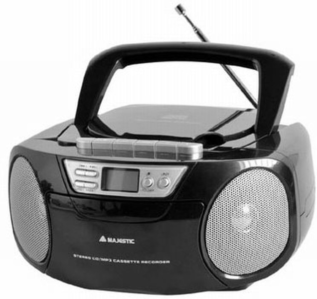 New Majestic AH-1276 MP3 Analog Black CD radio