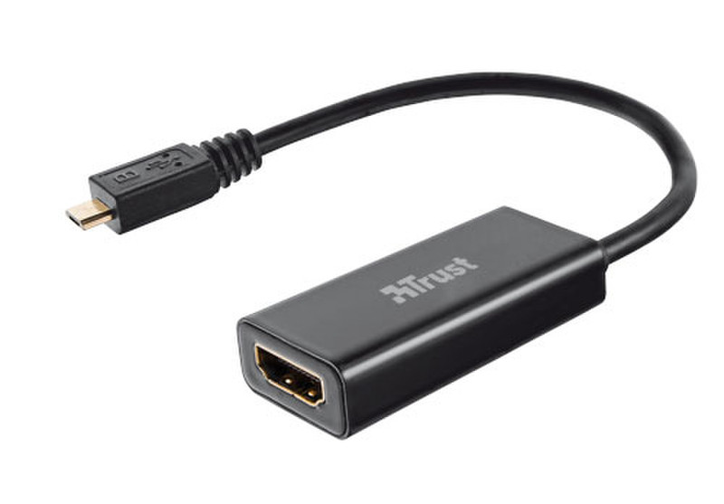 Trust 18411 HDMI Micro-USB Black video cable adapter