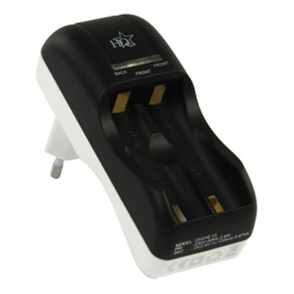 HQ EU plug-in battery charger Indoor Black,White