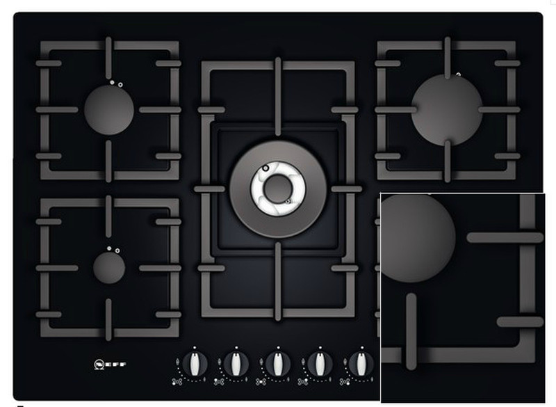 Neff T63S46S1 built-in Gas Black hob