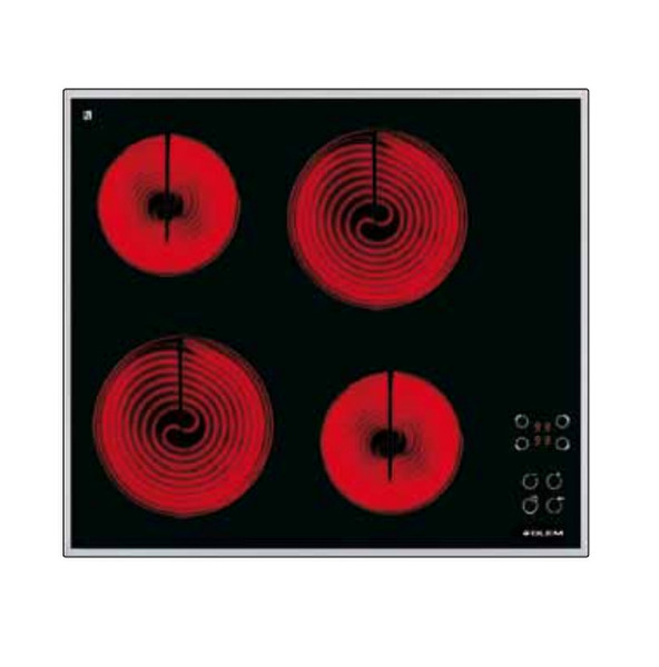 Glem GTH6TSIX built-in Electric Black hob