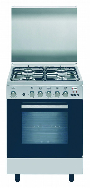 Glem Alpha A66BIF2 Freistehend Gas hob Edelstahl