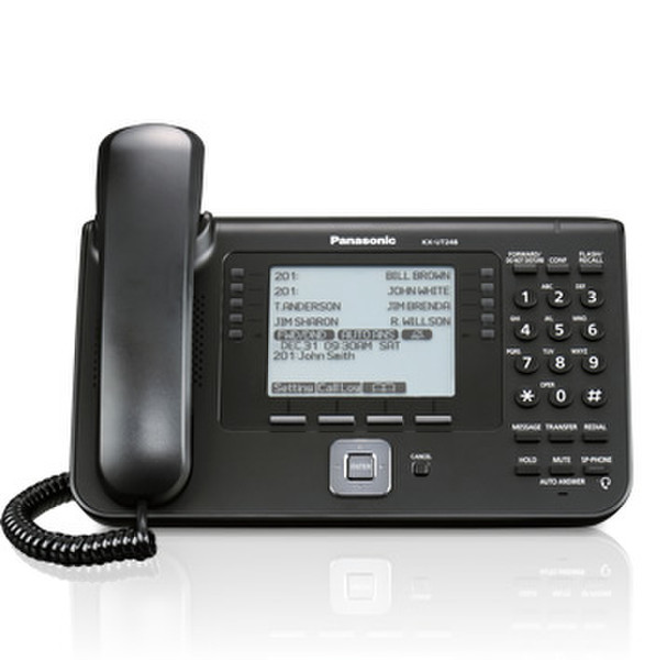 Panasonic KX-UT248 Kabelgebundenes Mobilteil LCD Schwarz IP-Telefon