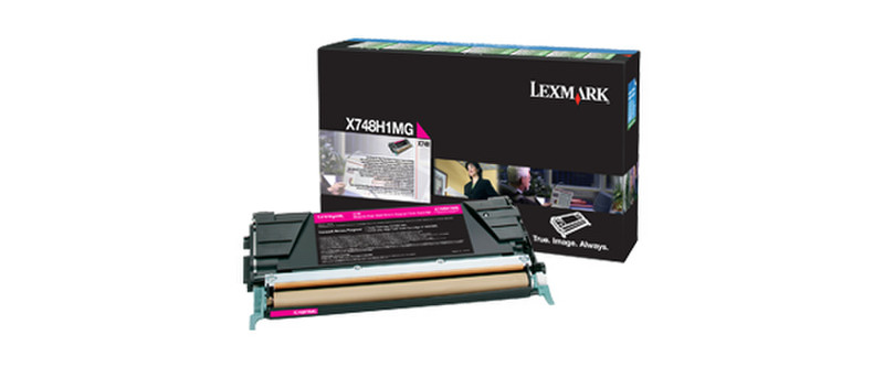 Lexmark X748H1MG Toner 10000pages Magenta laser toner & cartridge