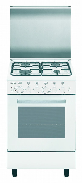 Glem Alpha A55BXF2 Freistehend Gas hob Weiß