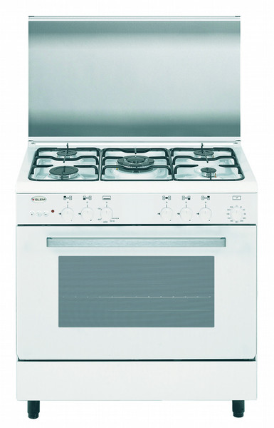 Glem Alpha A85TXF2 Freistehend Gas hob Weiß