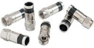 Paladin Tools RG6/RG6Q Cable TV F Connectors RG6/RG6 Silver wire connector