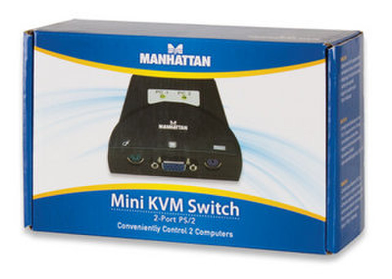 Manhattan 151238 4U Schwarz Tastatur/Video/Maus (KVM)-Switch