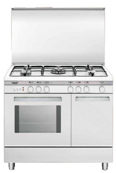 Glem Unica UR96BX2 Freistehend Gas hob Weiß