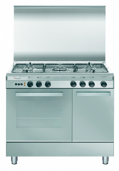 Glem Unica UR96GI2 Freistehend Gas hob Edelstahl