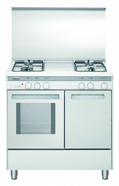 Glem Unica UR85AX2 Freistehend Gas hob Weiß