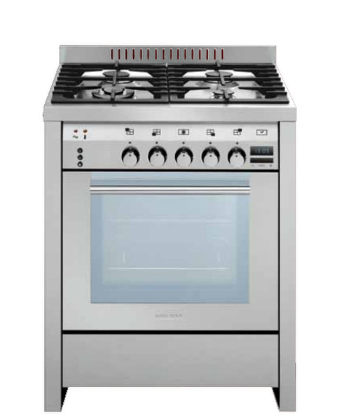 Glem Matrix MT66BI Freistehend Gas hob Edelstahl