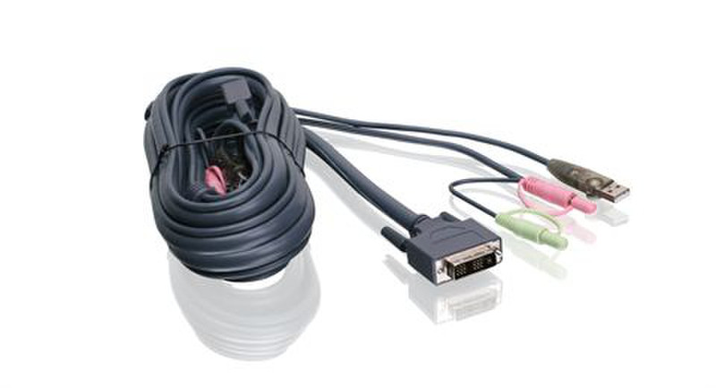 iogear G2L7D03UI 3м Черный кабель клавиатуры / видео / мыши