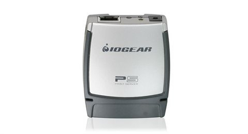 iogear GPSU21W6 Ethernet LAN Black,Silver print server