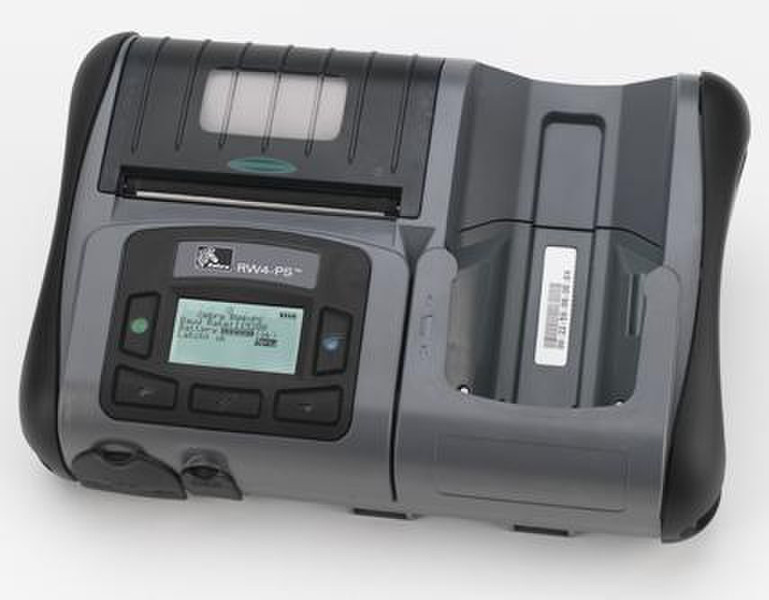 Zebra RW 420 Print Station direct thermal Mobile printer 203 x 203DPI Black,Grey