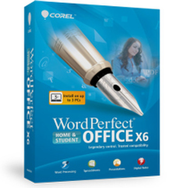 Corel WordPerfect Office X6 Home & Student Edition, EN, mini-box