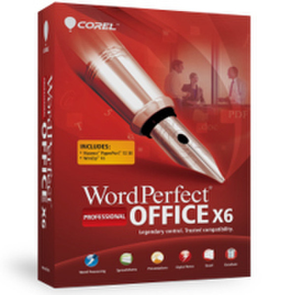 Corel WordPerfect Office X6 Professional Edition, EN, mini-box