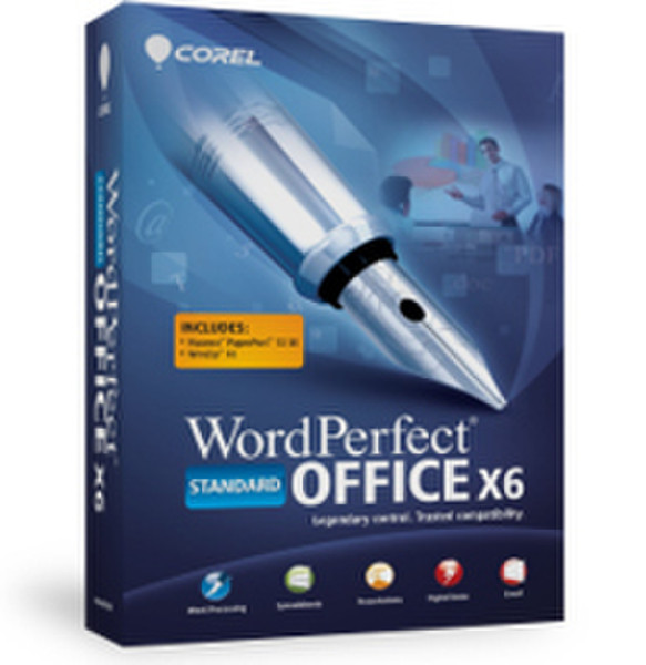 Corel WordPerfect Office X6 Standard Edition, EN, UPG, mini-box