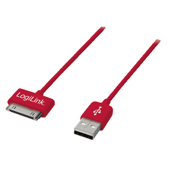 LogiLink UA0163 1m USB A Apple 30-p Red USB cable