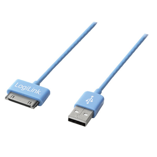 LogiLink UA0164 1m USB A Apple 30-p Blue USB cable
