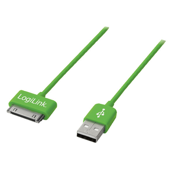 LogiLink UA0165 1m USB A Apple 30-p Green USB cable